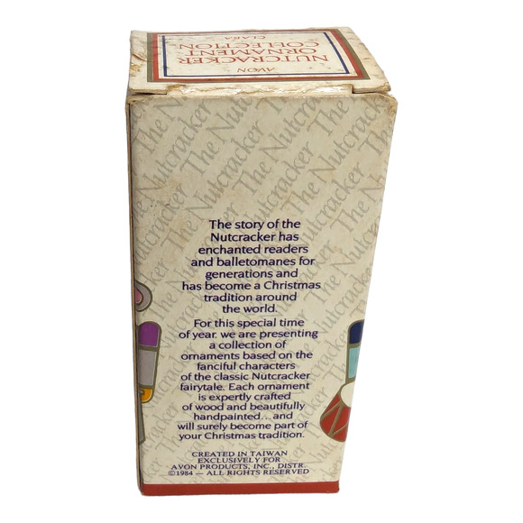 Avon 80s The Nutcracker 3in Clara Pink Vintage Wooden Christmas Ornament - Picture 7 of 9